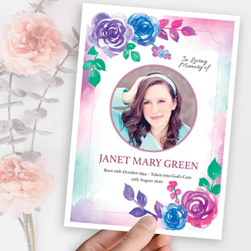 Funeral booklet design and print service by Kdee Designs