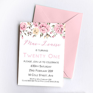 Invitation design and printing by Kdee Designs